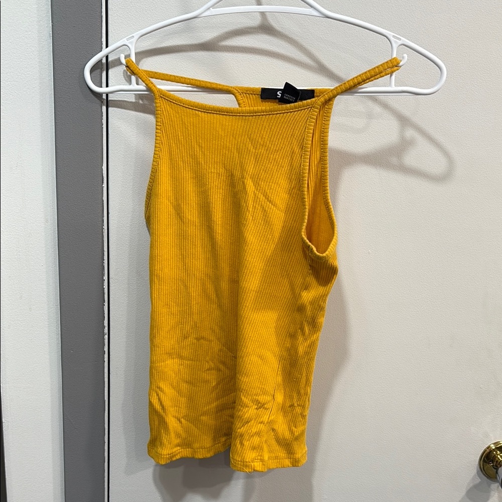 Urban Planet Mustard Ribbed Tank Top